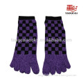 YS-30 Cotton purple unisex five toe socks